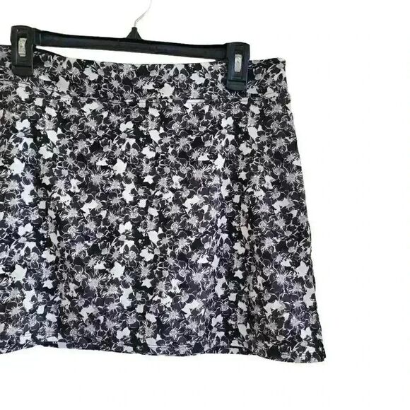 Tranquility by Colorado Women's Black & White Floral Poly/Spandex Active Skirt S - Picture 4 of 13